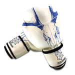 Vintage Deer Skull Print Boxing Gloves