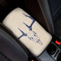 Vintage Deer Skull Print Car Center Console Cover