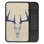 Vintage Deer Skull Print Car Center Console Cover