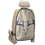 Vintage Deer Skull Print Car Seat Organizers