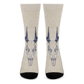 Vintage Deer Skull Print Crew Socks