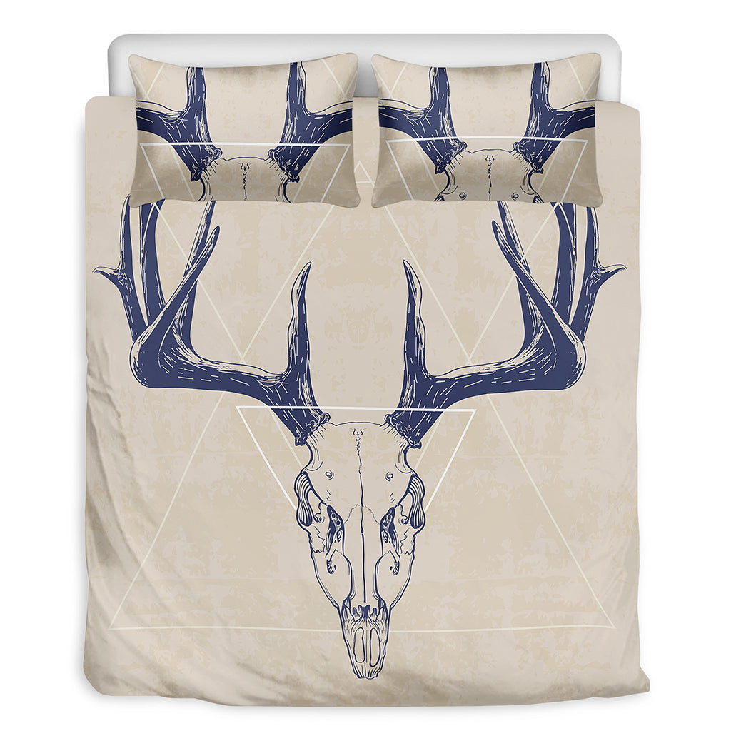 Vintage Deer Skull Print Duvet Cover Bedding Set