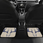 Vintage Deer Skull Print Front and Back Car Floor Mats