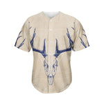 Vintage Deer Skull Print Men's Baseball Jersey