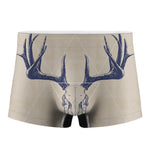 Vintage Deer Skull Print Men's Boxer Briefs