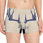 Vintage Deer Skull Print Men's Boxer Briefs