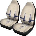 Vintage Deer Skull Print Universal Fit Car Seat Covers