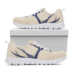 Vintage Deer Skull Print White Sneakers