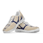 Vintage Deer Skull Print White Sneakers