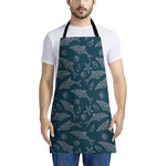 Vintage Dolphins Pattern Print Apron