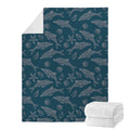 Vintage Dolphins Pattern Print Blanket