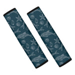 Vintage Dolphins Pattern Print Car Seat Belt Covers
