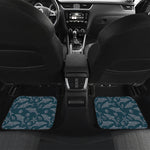 Vintage Dolphins Pattern Print Front and Back Car Floor Mats