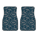 Vintage Dolphins Pattern Print Front Car Floor Mats