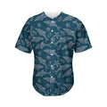 Vintage Dolphins Pattern Print Men's Baseball Jersey