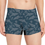 Vintage Dolphins Pattern Print Men's Boxer Briefs