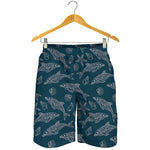 Vintage Dolphins Pattern Print Men's Shorts