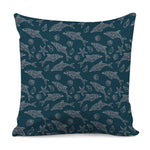 Vintage Dolphins Pattern Print Pillow Cover