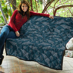 Vintage Dolphins Pattern Print Quilt