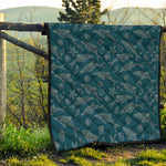 Vintage Dolphins Pattern Print Quilt