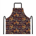 Vintage Dragon Flower Pattern Print Apron