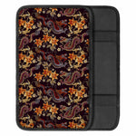 Vintage Dragon Flower Pattern Print Car Center Console Cover