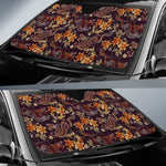 Vintage Dragon Flower Pattern Print Car Sun Shade GearFrost