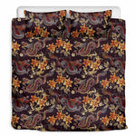 Vintage Dragon Flower Pattern Print Duvet Cover Bedding Set