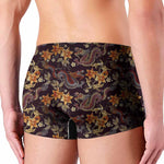 Vintage Dragon Flower Pattern Print Men's Boxer Briefs