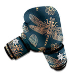Vintage Dragonfly Pattern Print Boxing Gloves
