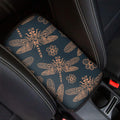 Vintage Dragonfly Pattern Print Car Center Console Cover