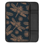 Vintage Dragonfly Pattern Print Car Center Console Cover
