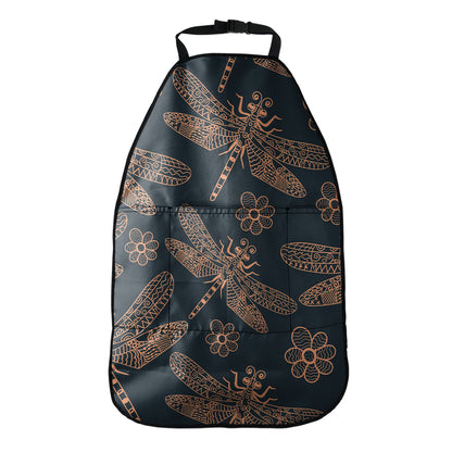 Vintage Dragonfly Pattern Print Car Seat Organizers
