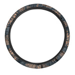 Vintage Dragonfly Pattern Print Car Steering Wheel Cover