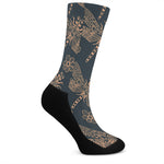 Vintage Dragonfly Pattern Print Crew Socks