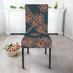 Vintage Dragonfly Pattern Print Dining Chair Slipcover