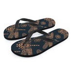 Vintage Dragonfly Pattern Print Flip Flops