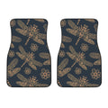 Vintage Dragonfly Pattern Print Front Car Floor Mats