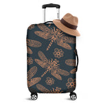 Vintage Dragonfly Pattern Print Luggage Cover