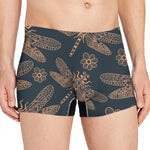Vintage Dragonfly Pattern Print Men's Boxer Briefs