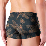 Vintage Dragonfly Pattern Print Men's Boxer Briefs
