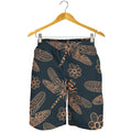 Vintage Dragonfly Pattern Print Men's Shorts