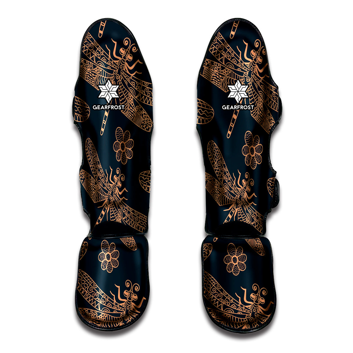 Vintage Dragonfly Pattern Print Muay Thai Shin Guard