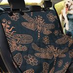 Vintage Dragonfly Pattern Print Pet Car Back Seat Cover