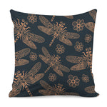 Vintage Dragonfly Pattern Print Pillow Cover
