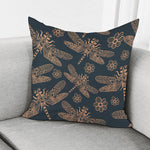 Vintage Dragonfly Pattern Print Pillow Cover