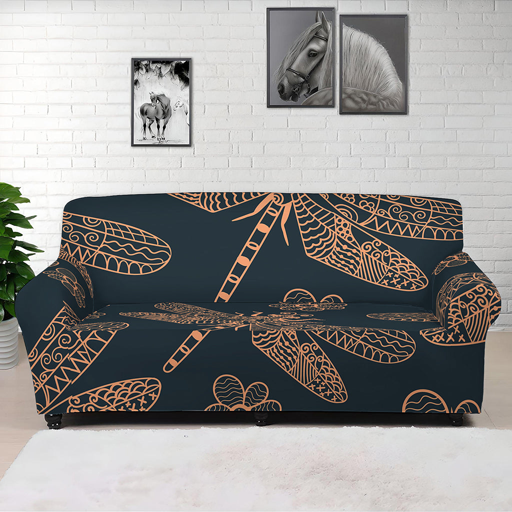 Vintage Dragonfly Pattern Print Sofa Cover