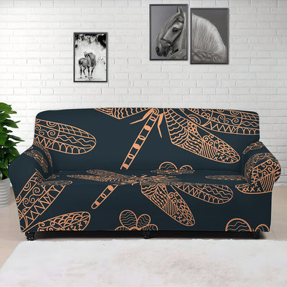 Vintage Dragonfly Pattern Print Sofa Cover