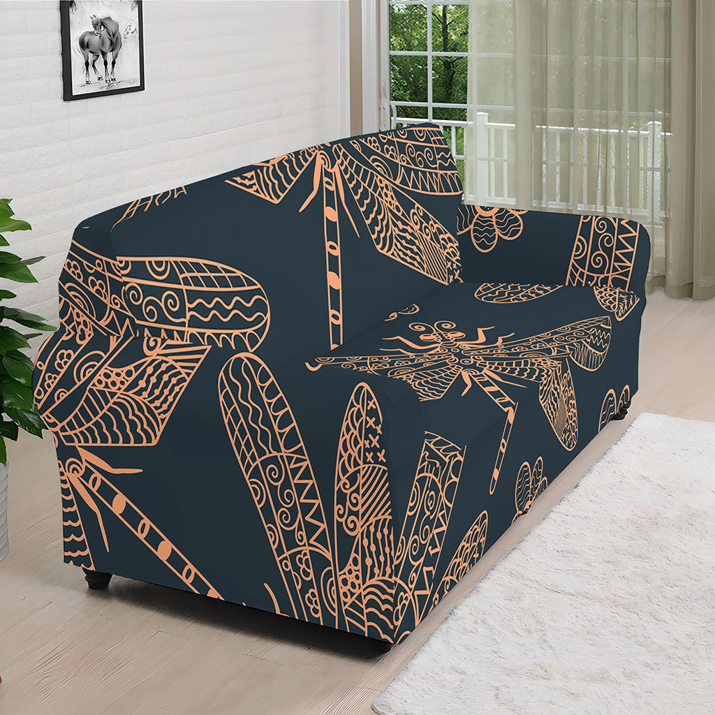 Vintage Dragonfly Pattern Print Sofa Cover