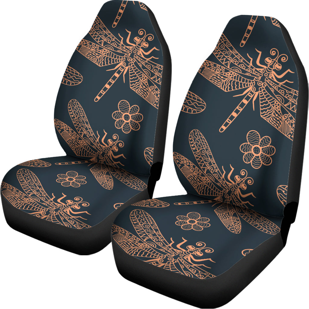 Vintage Dragonfly Pattern Print Universal Fit Car Seat Covers